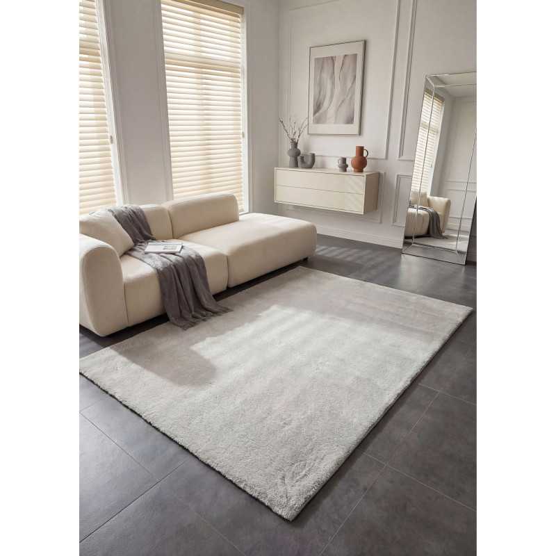 Tapis doux fourrure uni - LAPONIE 01