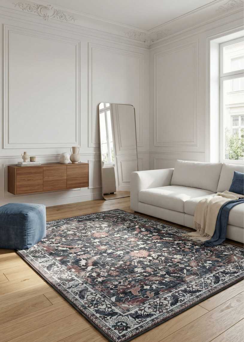 Tapis vintage lavable en machine - KILIM 04