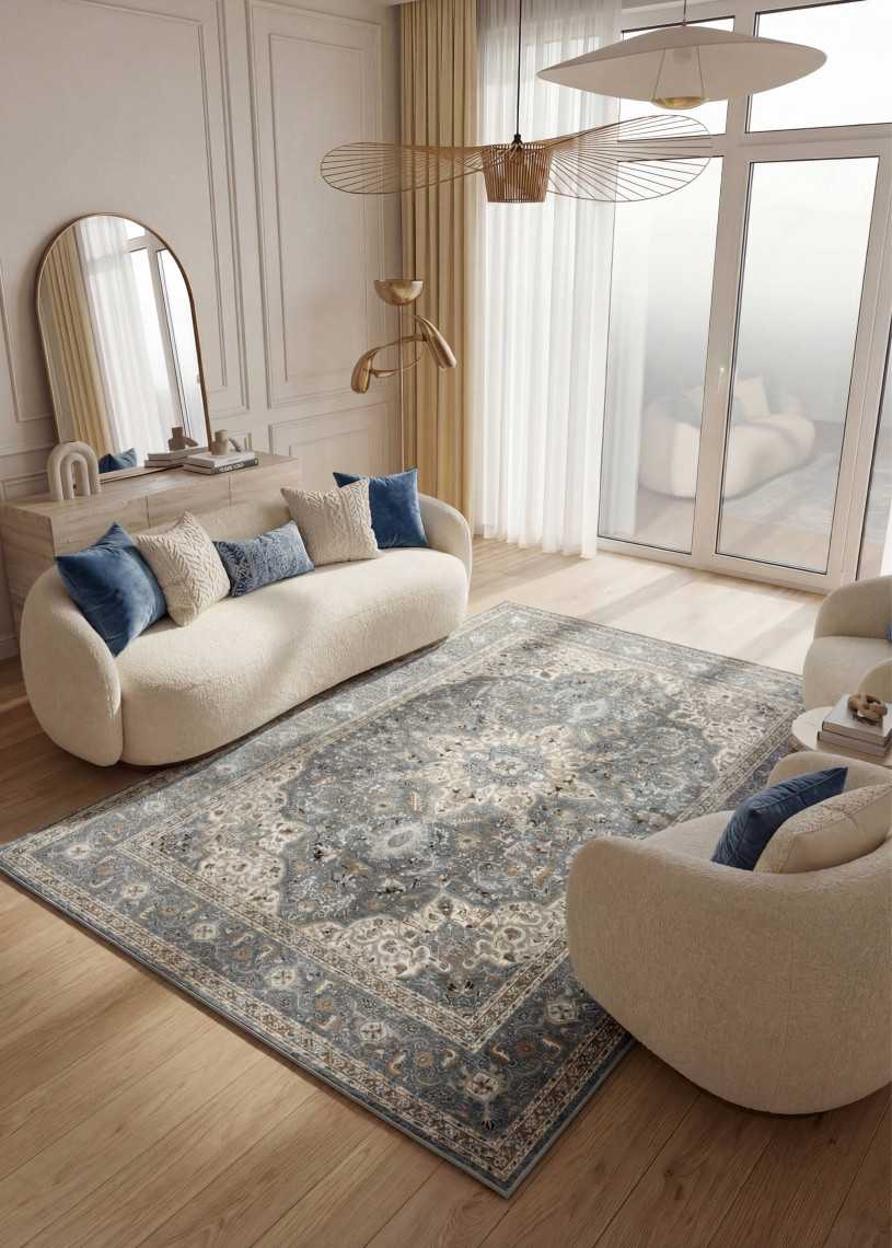Tapis vintage bleu - ORAN 960