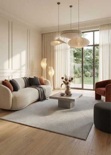 Tapis lavable géométrique -...