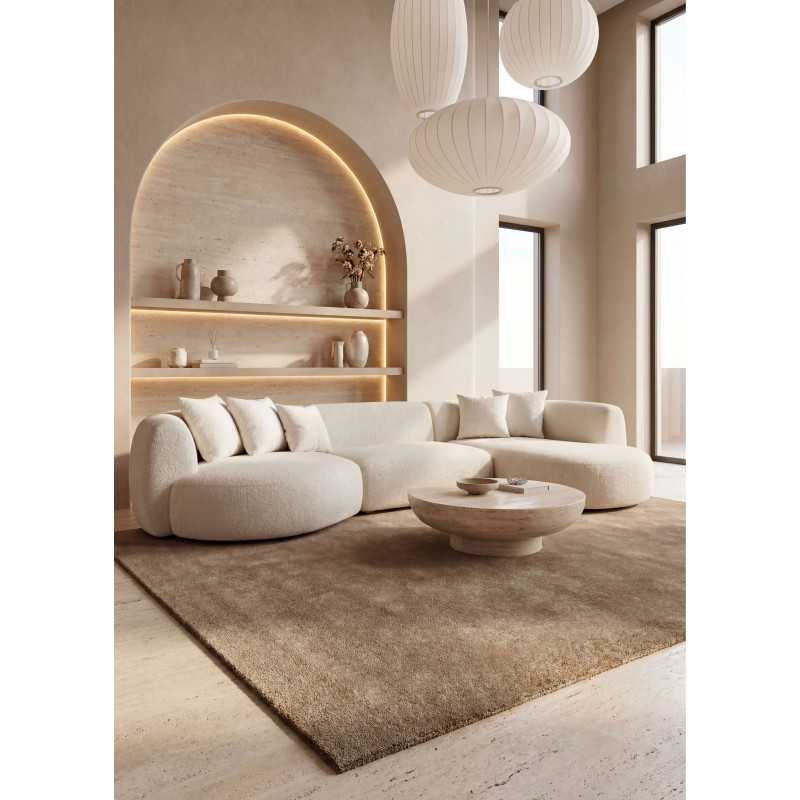 Plain carpet made of handmade wool - Taja