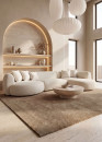 Plain carpet made of handmade wool - Taja