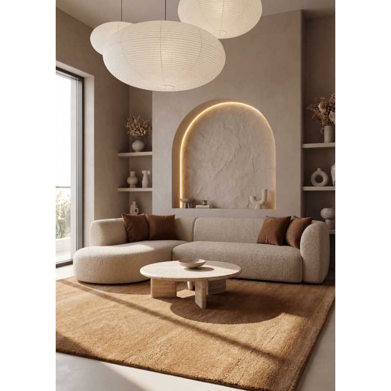 Plain carpet made of handmade wool - Taja