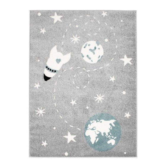 Tapis enfant galaxie gris...