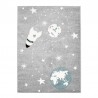 Tapis enfant galaxie gris bleu - BUBBLE kids