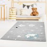 Tapis enfant galaxie gris bleu - BUBBLE kids