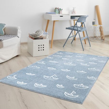 Tapis enfant bateau bleu - BUENO kids