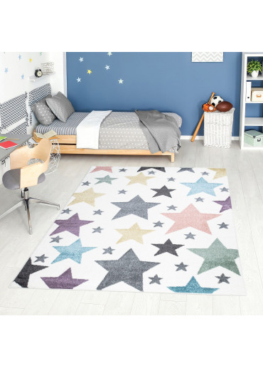 Tapis enfant étoile multicolore - ANIME