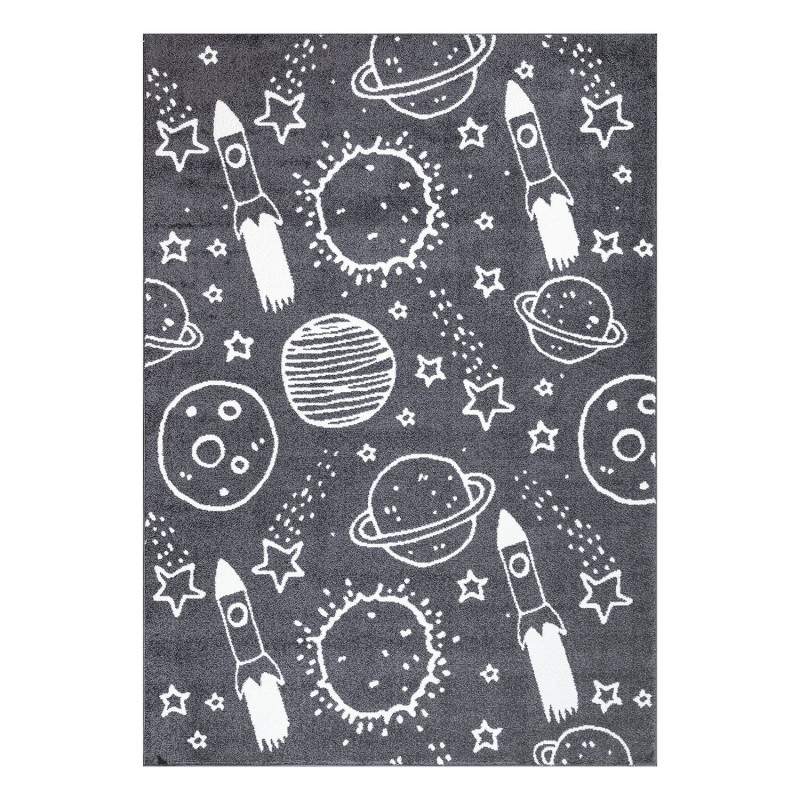 Tapis enfant galaxie gris - ANIME