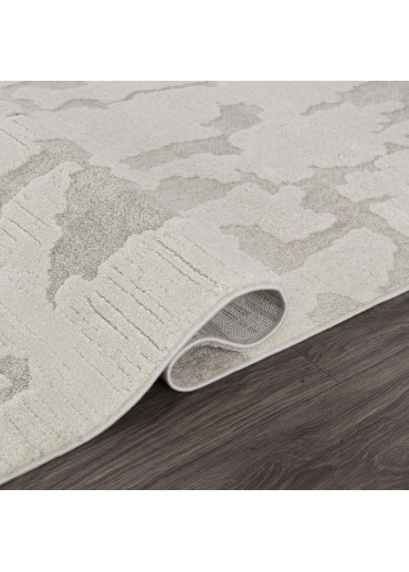 Tapis abstrait crème taupe MONACO 50