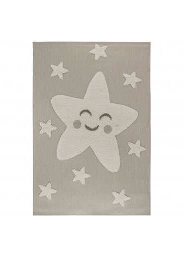 Tapis enfant étoile beige - LUNA Kids 09