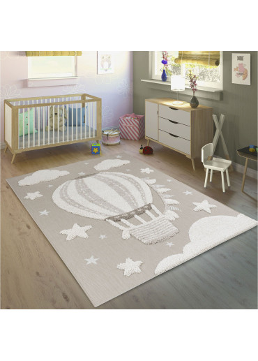 Tapis enfant montgolfière beige - LUNA Kids 11