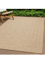 Tapis extérieur effet intérieur jute beige KENZY 01