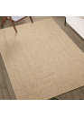 Tapis extérieur intérieur effet jute beige KENZY 01