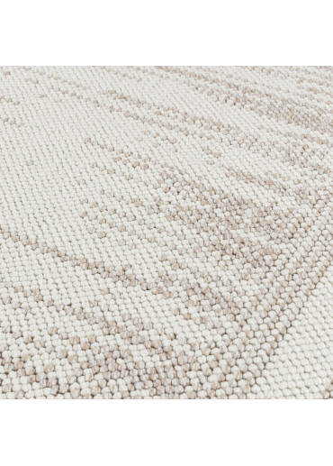 Tapis tissé effet laine crème beige EFES 79