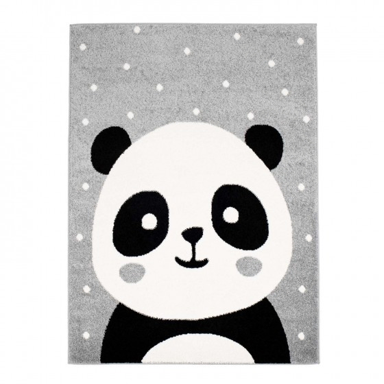 Tapis enfant panda gris - BUBBLE kids