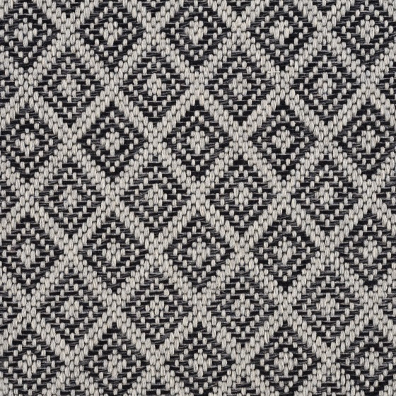 Tapis en coton gris noir - KILIM B2601